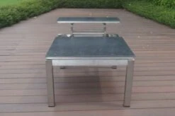 OUTFLEXX Multifunktionstisch, Grau Marmoriert, Glaskeramik / Edelstahl, 100/118x70/90x45/60cm, Platten Mehrfach Verstellbar -Gartenladen 21657 17.JPG