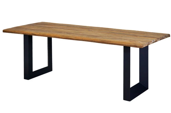 OUTFLEXX Trui Esstisch, Natur/anthrazit, Alu/recycled FSC-Teak, 200 X 100 Cm, U-Gestell 3 OUTFLEXX Trui Esstisch, Natur/anthrazit, Alu/recycled FSC-Teak, 200 X 100 Cm, U-Gestell