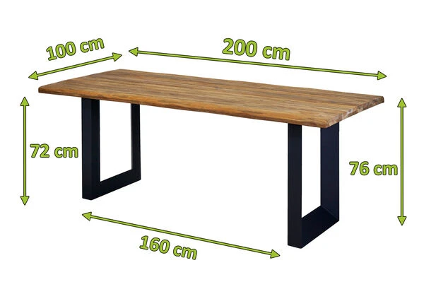 OUTFLEXX Trui Esstisch, Natur/anthrazit, Alu/recycled FSC-Teak, 200 X 100 Cm, U-Gestell 7 OUTFLEXX Trui Esstisch, Natur/anthrazit, Alu/recycled FSC-Teak, 200 X 100 Cm, U-Gestell – Bild 5