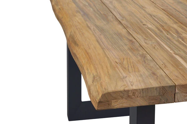 OUTFLEXX Trui Esstisch, Natur/anthrazit, Alu/recycled FSC-Teak, 200 X 100 Cm, U-Gestell 9 OUTFLEXX Trui Esstisch, Natur/anthrazit, Alu/recycled FSC-Teak, 200 X 100 Cm, U-Gestell – Bild 7