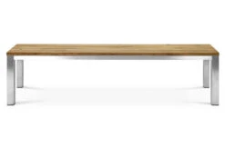 OUTFLEXX Classic Bank, Silber/natur, Edelstahl/recycled FSC-Teak, 200 X 40 X 45 Cm 9 OUTFLEXX Classic Bank, Silber/natur, Edelstahl/recycled FSC-Teak, 200 X 40 X 45 Cm -Gartenladen 21707 6.jpg