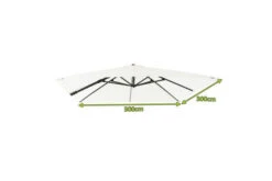 OUTFLEXX Ersatzdach Für Ampelschirme, Creme, Polyester, 300x300cm -Gartenladen 21755 4.jpg