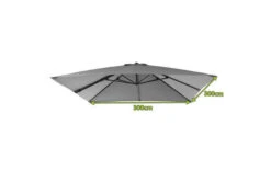 OUTFLEXX Ersatzdach Für Ampelschirme, Anthrazit, Polyester, 300x300cm -Gartenladen 21756 4.jpg