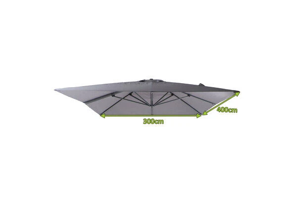 OUTFLEXX Ersatzdach Für Ampelschirme, Anthrazit, Polyester, 300x400cm 6 OUTFLEXX Ersatzdach Für Ampelschirme, Anthrazit, Polyester, 300x400cm – Bild 4
