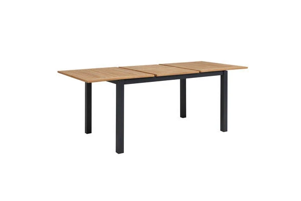 OUTFLEXX Ausziehtisch, Anthrazit Matt, Alu/FSC-Teak, 150/210x90cm, Synchronauszug Mit Butterfly-Funktion 9 OUTFLEXX Ausziehtisch, Anthrazit Matt, Alu/FSC-Teak, 150/210x90cm, Synchronauszug Mit Butterfly-Funktion – Bild 7