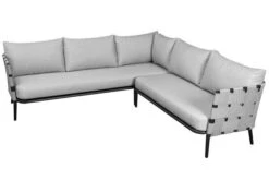 OUTFLEXX Ecklounge, Anthrazit Matt/hellgrau, Alu/Spuncrylic, 3-tlg., Tisch 76x76cm 4-5 Pers -Gartenladen 21793 4.jpg