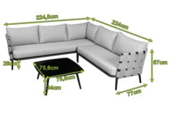OUTFLEXX Ecklounge, Anthrazit Matt/hellgrau, Alu/Spuncrylic, 3-tlg., Tisch 76x76cm 4-5 Pers -Gartenladen 21793 5.jpg