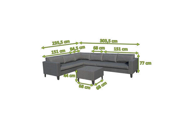 OUTFLEXX Ecklounge, Anthrazit Matt/dunkelgrau, Alu/Spuncrylic, 5-tlg., Tisch 68x68cm, 6-7 Pers 7 OUTFLEXX Ecklounge, Anthrazit Matt/dunkelgrau, Alu/Spuncrylic, 5-tlg., Tisch 68x68cm, 6-7 Pers – Bild 5