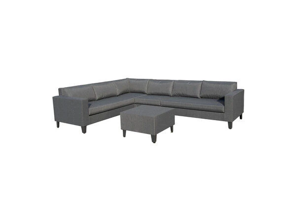 OUTFLEXX Ecklounge, Anthrazit Matt/dunkelgrau, Alu/Spuncrylic, 5-tlg., Tisch 68x68cm, 6-7 Pers 11 OUTFLEXX Ecklounge, Anthrazit Matt/dunkelgrau, Alu/Spuncrylic, 5-tlg., Tisch 68x68cm, 6-7 Pers – Bild 9