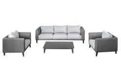 OUTFLEXX Loungemöbel Set, Dunkelgrau, Alu/Spuncrylic, 4-tlg., Tisch 123x80cm, 5 Pers 15 OUTFLEXX Loungemöbel Set, Dunkelgrau, Alu/Spuncrylic, 4-tlg., Tisch 123x80cm, 5 Pers -Gartenladen 21807 2.jpg