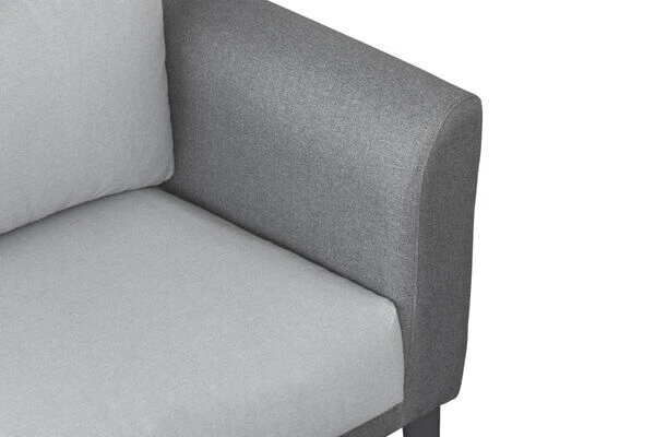 OUTFLEXX Loungemöbel Set, Dunkelgrau, Alu/Spuncrylic, 4-tlg., Tisch 123x80cm, 5 Pers 10 OUTFLEXX Loungemöbel Set, Dunkelgrau, Alu/Spuncrylic, 4-tlg., Tisch 123x80cm, 5 Pers – Bild 8