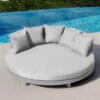 OUTFLEXX Willis Loungebett, Hellgrau, Alu/Polyester, Ø175 X 60cm, Runde Sonneninsel, Inkl. Kissen -Gartenladen 21822 1.jpg