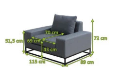 OUTFLEXX June Sessel, Schwarz/sooty, Alu/Sunbrella, 115 X 89 X 72 Cm 13 OUTFLEXX June Sessel, Schwarz/sooty, Alu/Sunbrella, 115 X 89 X 72 Cm -Gartenladen 21833 mass.jpg