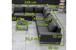 OUTFLEXX June Ecklounge, Schwarz/sooty, Alu/Sunbrella, 6-7 Personen, Inkl. 2 Loungetischen 7 OUTFLEXX June Ecklounge, Schwarz/sooty, Alu/Sunbrella, 6-7 Personen, Inkl. 2 Loungetischen -Gartenladen 21837 mass 1.jpg