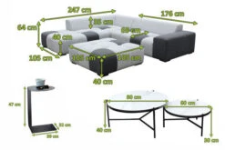 OUTFLEXX Sam Corner Loungeset, Sooty/lead Chine, Alu/Sunbrella, 5-6 Personen, Inkl. 1x Beistelltisch, 2x Loungetisch -Gartenladen 21845 5.jpg