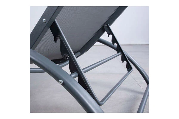 LECO Sonnenliege, Grau, Aluminium/Textilene 6 LECO Sonnenliege, Grau, Aluminium/Textilene – Bild 4