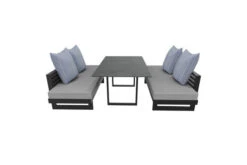 STERN Holly Dining-Bank/Liege, Anthrazit, Aluminium, 216x80x73 Cm, Inkl. Polster Grau Meliert 10 STERN Holly Dining-Bank/Liege, Anthrazit, Aluminium, 216x80x73 Cm, Inkl. Polster Grau Meliert -Gartenladen 21890 6.jpg