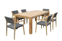 OUTFLEXX Sitzgruppe, Natur/grau, Akazie/Geflecht, Tisch 200 X 100 Cm, 6 Personen -Gartenladen 21920 1.jpg