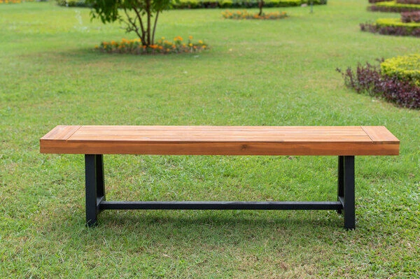 OUTFLEXX Bank, Natur/schwarz, Akazie, 160 X 36,5 X 45 Cm 5 OUTFLEXX Bank, Natur/schwarz, Akazie, 160 X 36,5 X 45 Cm – Bild 3