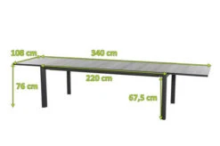 SIENA GARDEN Kingston Ausziehtisch, Matt Graphit/woodlook, Alu/Keramik/Glas, 220/340x108 Cm -Gartenladen 21992 5.jpg