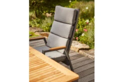 SIENA GARDEN Savona Sessel, Matt Graphit , Alu/FSC-Teak/Texfabric, 74x60x110 Cm, Verstellbare Rückenlehne, Inkl. Polster -Gartenladen 21993 3.jpg