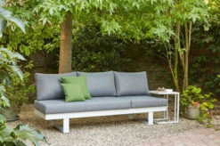 SIENA GARDEN Avenia Dining-Bank/Liege, Matt Weiß-grau/stone Grey, Aluminium, 73x195x70 Cm, Inkl. Sitz-und Rückenkissen -Gartenladen 21999 11.jpg