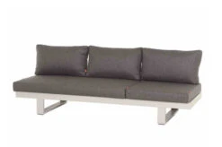 SIENA GARDEN Avenia Dining-Bank/Liege, Matt Weiß-grau/stone Grey, Aluminium, 73x195x70 Cm, Inkl. Sitz-und Rückenkissen -Gartenladen 21999 2.jpg