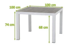 SIENA GARDEN Silva Esstisch, Matt Weiß-grau/washed Grey, Alu/Keramik, 100x100 Cm, Für Bis Zu 4 Personen -Gartenladen 22002 5.jpg