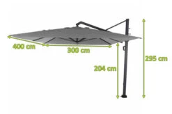 SIENA GARDEN Stratos Ampelschirm, Anthrazit/grau Meliert, Alu/Polyester, 300x400 Cm, UPF 50+, 360° Drehbar, 6-fach Neigbar -Gartenladen 22009 5.jpg