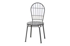 Ausgewählte Produkte 17 SIENA GARDEN Como Stapelstuhl, Matt Schwarz, Stahl/Keramik, 49x43x93,5 Cm, Mit Mosaikoptik