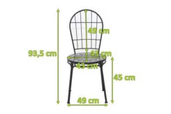 SIENA GARDEN Como Stapelstuhl, Matt Schwarz, Stahl/Keramik, 49x43x93,5 Cm, Mit Mosaikoptik -Gartenladen 22023 5.jpg