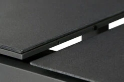 SIENA GARDEN Gomera II/Miros Esstischgarnitur, Matt Graphit/grau, Alu/Teak/Spraystone/Texfabric, Tisch 180/240x90 Cm, 8 Stapelsessel -Gartenladen 22069 6.jpg