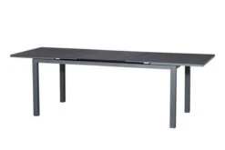 SIENA GARDEN Gomera II/Miros Esstischgarnitur, Matt Graphit/grau, Alu/Teak/Spraystone/Texfabric, Tisch 180/240x90 Cm, 8 Stapelsessel -Gartenladen 22069 7.jpg