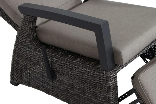 SIENA GARDEN Corido/Bellani Pinie Loungeset, Charcoal/anthrazit/pinie-grau, Alu/Keramik/Gardino®-Geflecht, Lifttisch 160x90 Cm, 6 Relaxsessel 10 SIENA GARDEN Corido/Bellani Pinie Loungeset, Charcoal/anthrazit/pinie-grau, Alu/Keramik/Gardino®-Geflecht, Lifttisch 160x90 Cm, 6 Relaxsessel – Bild 8