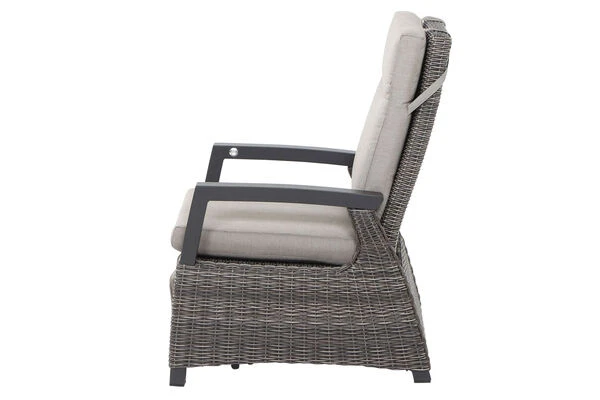 SIENA GARDEN Corido/Bellani Grau Loungeset, Charcoal/anthrazit/grau, Alu/Gardino®-Geflecht, Lifttisch 140x85 Cm, 4 Relaxsessel 5 SIENA GARDEN Corido/Bellani Grau Loungeset, Charcoal/anthrazit/grau, Alu/Gardino®-Geflecht, Lifttisch 140x85 Cm, 4 Relaxsessel – Bild 3