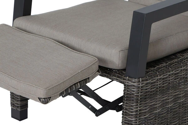 SIENA GARDEN Corido/Bellani Grau Loungeset, Charcoal/anthrazit/grau, Alu/Gardino®-Geflecht, Lifttisch 140x85 Cm, 4 Relaxsessel 9 SIENA GARDEN Corido/Bellani Grau Loungeset, Charcoal/anthrazit/grau, Alu/Gardino®-Geflecht, Lifttisch 140x85 Cm, 4 Relaxsessel – Bild 7