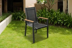 OUTFLEXX Esstischgarnitur, OUTFLEXX® Anthrazit Matt, Alu / Spraystone / Teak, Tisch 180/280x100cm, 8 Stapelsessel -Gartenladen 22128 3.jpg