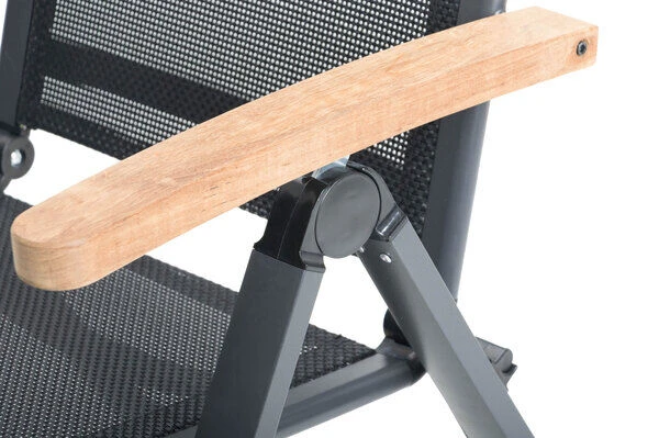 OUTFLEXX Esstischgarnitur, OUTFLEXX® Anthrazit Matt, Alu / Spraystone / Teak, Tisch 180/280x100cm, 4 Stapelsessel, 2 Multipo 17 OUTFLEXX Esstischgarnitur, OUTFLEXX® Anthrazit Matt, Alu / Spraystone / Teak, Tisch 180/280x100cm, 4 Stapelsessel, 2 Multipo – Bild 15