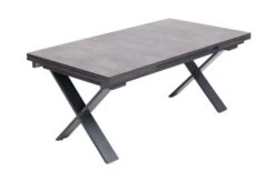 OUTFLEXX Esstischgarnitur, OUTFLEXX® Anthrazit Matt, Alu /HPL / Teak, Tisch 180/280x100cm, 6 Stapelsessel, 2 Multipo -Gartenladen 22153 8.jpg