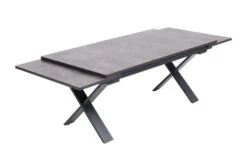 OUTFLEXX Esstischgarnitur, OUTFLEXX® Anthrazit Matt, Alu /HPL / Teak, Tisch 180/280x100cm, 6 Stapelsessel, 2 Multipo -Gartenladen 22153 9.jpg