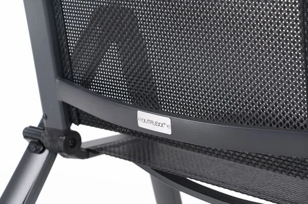 OUTFLEXX Esstischgarnitur, OUTFLEXX® Anthrazit Matt, Alu / Teak / Textil, Ausziehtisch 180/240x100cm, 6 Stapelsessel, 2 Multipo 16 OUTFLEXX Esstischgarnitur, OUTFLEXX® Anthrazit Matt, Alu / Teak / Textil, Ausziehtisch 180/240x100cm, 6 Stapelsessel, 2 Multipo – Bild 14