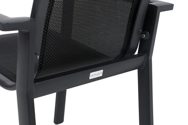 OUTFLEXX Esstischgarnitur, OUTFLEXX® Anthrazit Matt, Alu / Teak / Textil, Ausziehtisch 180/240x100cm, 6 Stapelsessel, 2 Multipo 21 OUTFLEXX Esstischgarnitur, OUTFLEXX® Anthrazit Matt, Alu / Teak / Textil, Ausziehtisch 180/240x100cm, 6 Stapelsessel, 2 Multipo – Bild 19