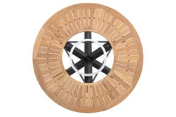 OUTFLEXX Esstischgarnitur, OUTFLEXX® Anthrazit Matt, Alu / Teak / Textil, Esstisch Ø 150 Cm, 5 Stapelstühle -Gartenladen 22201 8.jpg