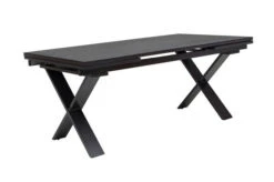 OUTFLEXX Esstischgarnitur, Anthrazit, Alu / Keramik / Textil, 180/280x100cm, 2 Multipo, 6 Stapelsessel -Gartenladen 22236 10.jpg