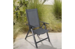 OUTFLEXX Esstischgarnitur, Anthrazit, Alu / Keramik / Textil, 180/280x100cm, 2 Multipo, 6 Stapelsessel -Gartenladen 22236 3.jpg