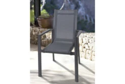 OUTFLEXX Esstischgarnitur, Anthrazit, Alu / Keramik / Textil, 180/280x100cm, 2 Multipo, 6 Stapelsessel -Gartenladen 22236 6.jpg