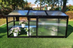 OUTFLEXX Gewächshaus, Schwarz, Alu/Polycarbonat, 186x61x86cm, Pulverbeschichtet -Gartenladen 22271 7.jpg