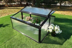 OUTFLEXX Gewächshaus, Schwarz, Alu/Polycarbonat, 120x90x57cm, Pulverbeschichtet -Gartenladen 22272 4.jpg