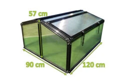 OUTFLEXX Gewächshaus, Schwarz, Alu/Polycarbonat, 120x90x57cm, Pulverbeschichtet -Gartenladen 22272 5.jpg