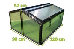 OUTFLEXX Gewächshaus, Schwarz, Alu/Polycarbonat, 120x90x57cm, Pulverbeschichtet -Gartenladen 22272 mass.jpg